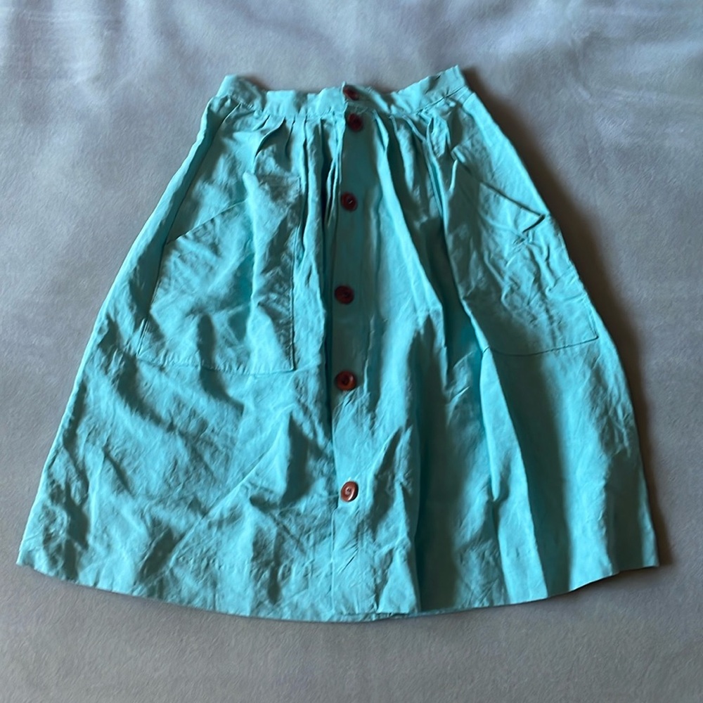 Handmade Front Button A-line Skirt